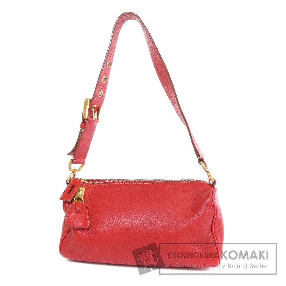 Prada Vitello Daino leather shoulder bag red